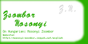 zsombor mosonyi business card